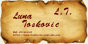 Luna Tošković vizit kartica